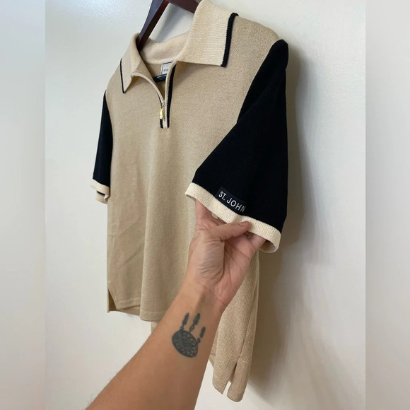 Vintage St John Sport|| Knit Short Sleeve Top, Size Medium - Picture 3 of 8